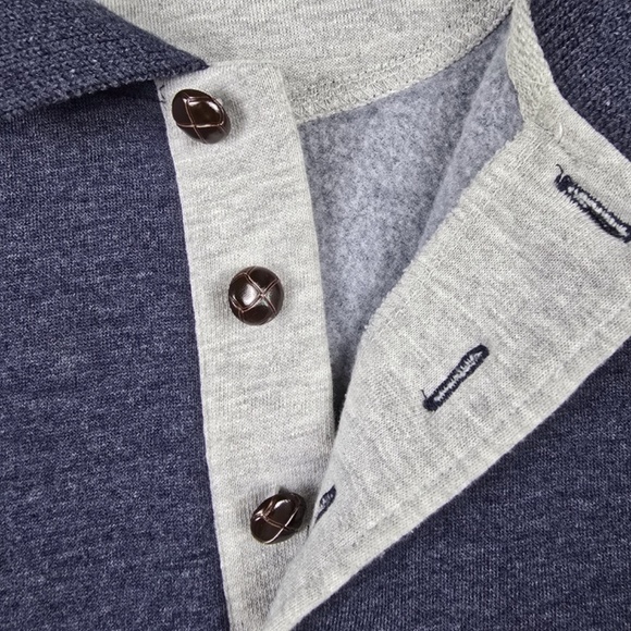 Vintage Norm Thompson Sweater Mens XXL Gray Polo Collar Pullover Classic Style - Picture 4 of 7